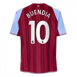 Camisola Aston Villa Emiliano Buendia 10 Equipamento Primeiro 2021-2022 Manga Curta